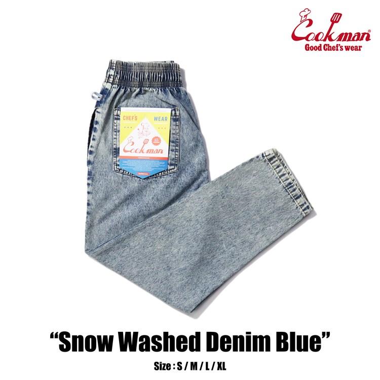 COOKMAN（クックマン） シェフパンツ Chef Pants Snow Washed Denim
