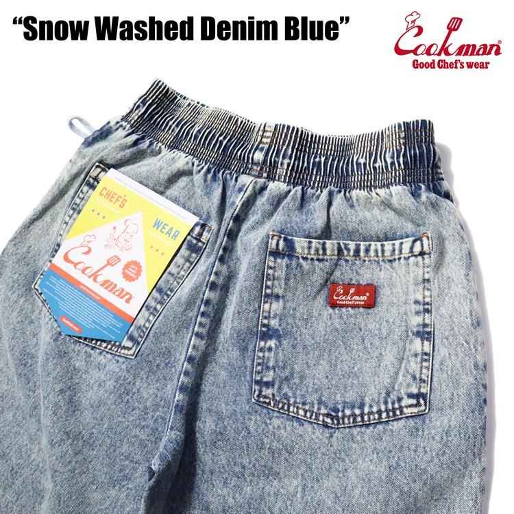 COOKMAN（クックマン） シェフパンツ Chef Pants Snow Washed Denim