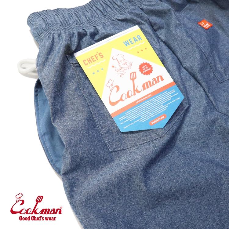 COOKMAN クックマン シェフパンツ Chef Pants Chambray Light Blue シャンブレー ライトブルー ロング 231-31828｜motobluez-store｜13