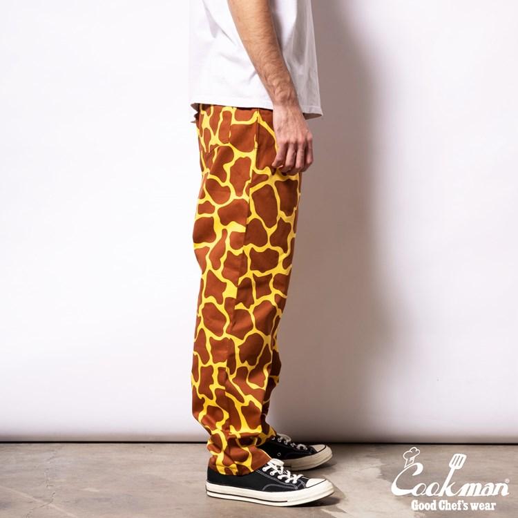 Cookman クックマン シェフパンツ キリン柄 アニマル柄 L COOKMAN Cookman クックマン シェフパンツ キリン 麒麟 ジラフ