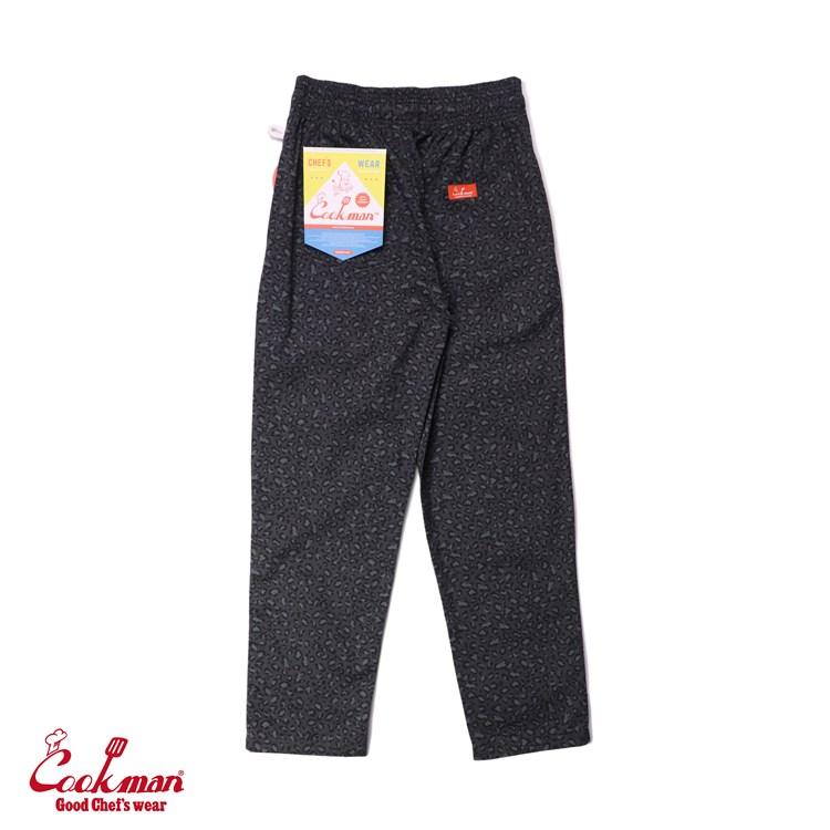 COOKMAN（クックマン） Chef Pants Black Leopard シェフパンツ