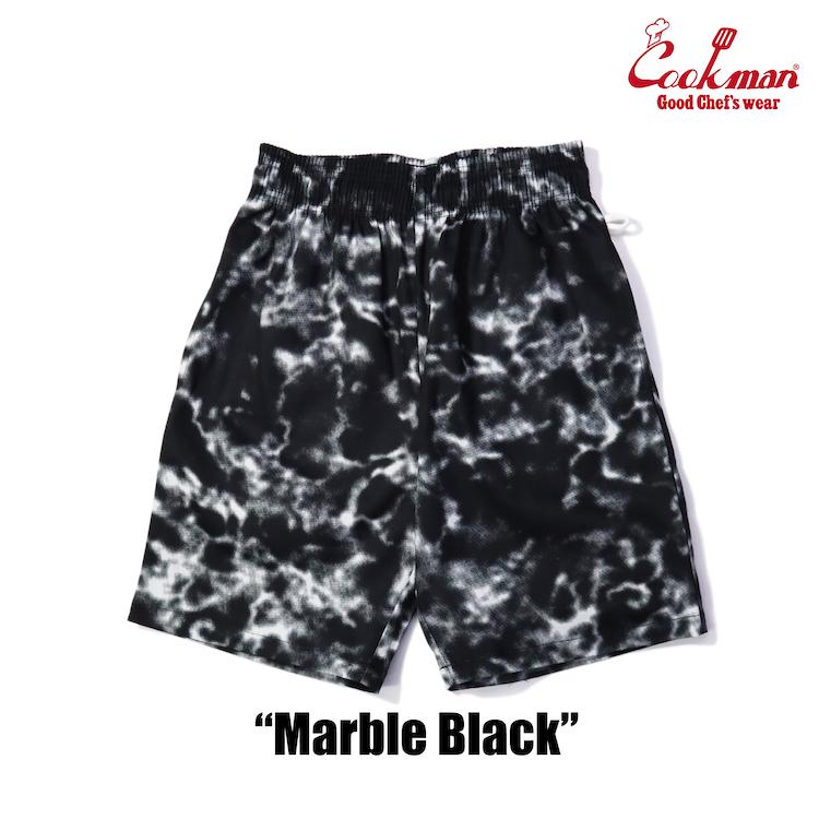 COOKMAN（クックマン） Chef Pants Short Snow Marble Black ショート