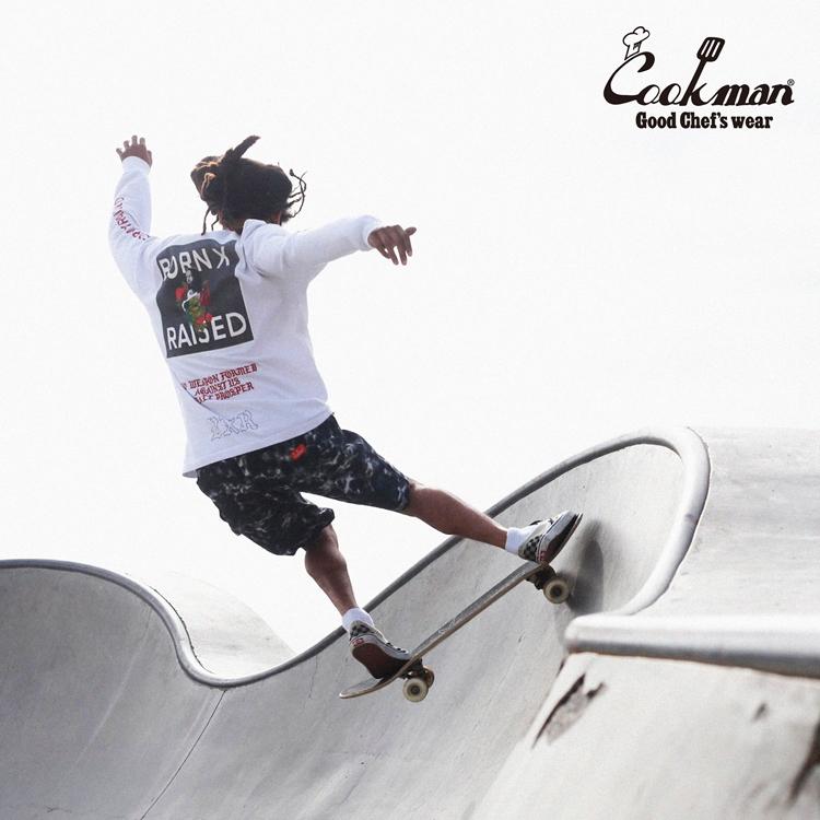 COOKMAN（クックマン） Chef Pants Short Snow Marble Black ショート