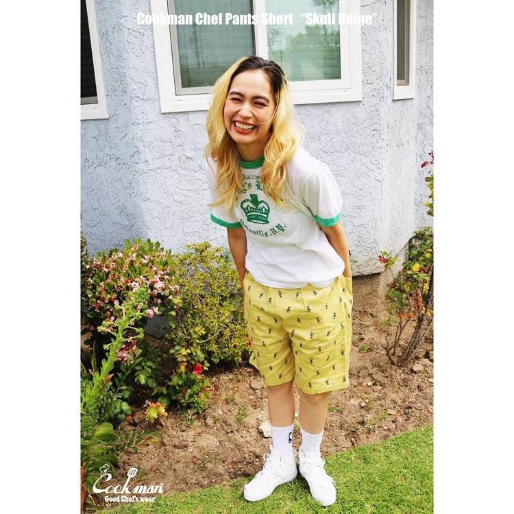 LGB SKULL ホットパンツ COOKMAN（クックマン） Chef Pants Short Skull Beige ショート シェフ