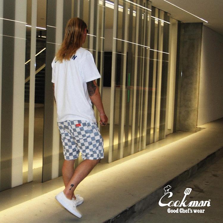 COOKMAN（クックマン） Chef Pants Short Checker Gray ショート