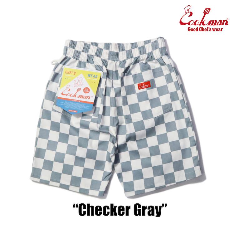 C*A様 F.A.T. 　FLUTTERKILT チェック柄 ショートパンツ COOKMAN（クックマン） Chef Pants Short Checker Gray ショート