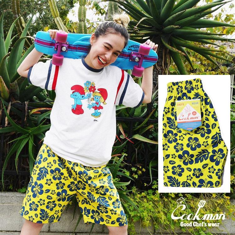 COOKMAN（クックマン） Chef Pants Short Hibiscus Yellow ショート