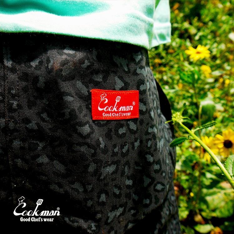 COOKMAN クックマン Chef Pants Short Black Leopardショート