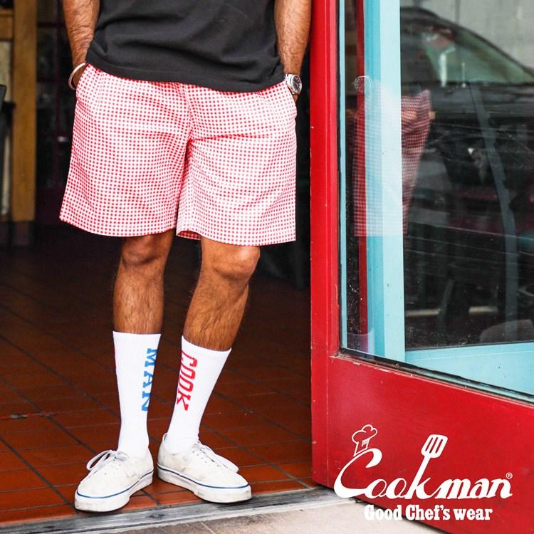 COOKMAN（クックマン） Chef Pants Short ginghamcheck red ショート