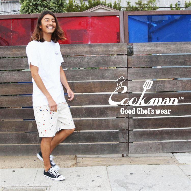 COOKMAN（クックマン） Chef Pants Short Sauce Splash シェフパンツ