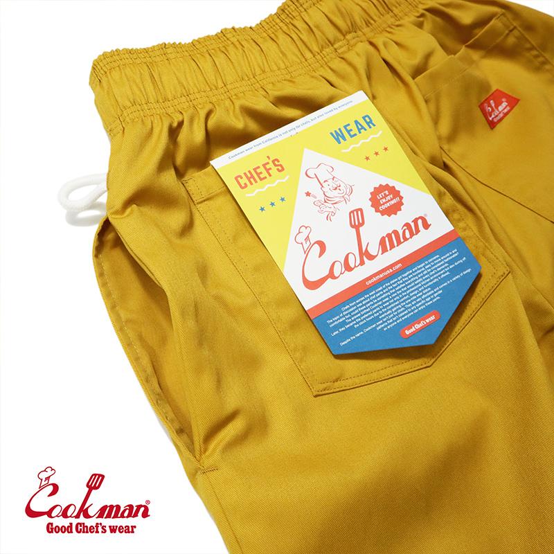 COOKMAN（クックマン） Chef Pants Short Mustard ショート シェフ