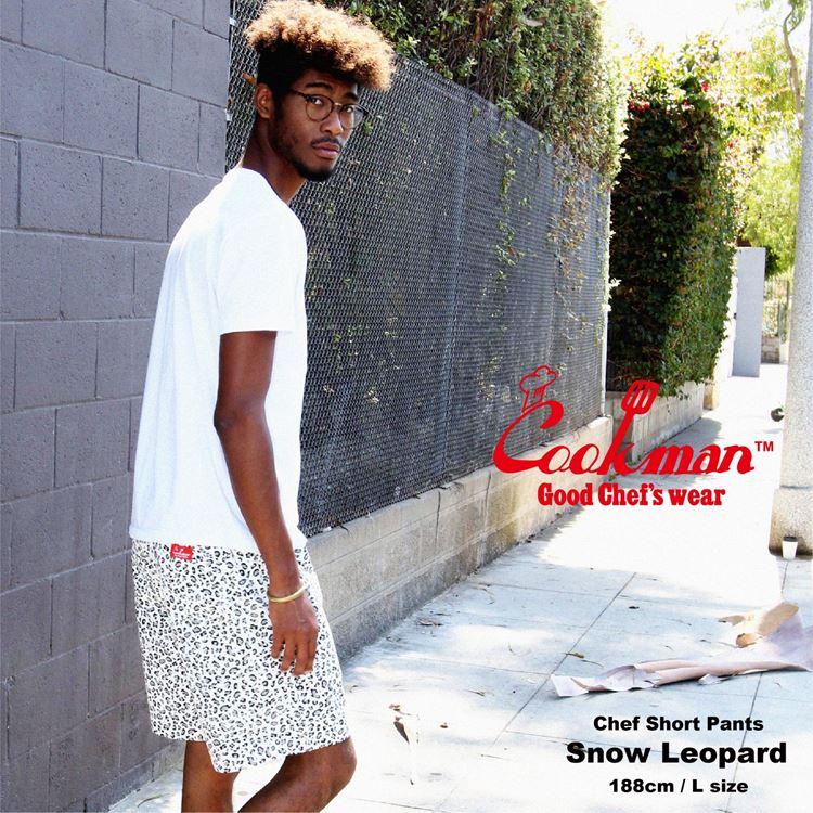 COOKMAN（クックマン） Chef Pants Short Snow Leopard シェフパンツ