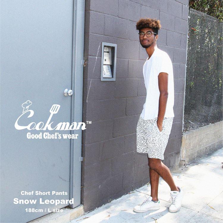 COOKMAN（クックマン） Chef Pants Short Snow Leopard シェフパンツ