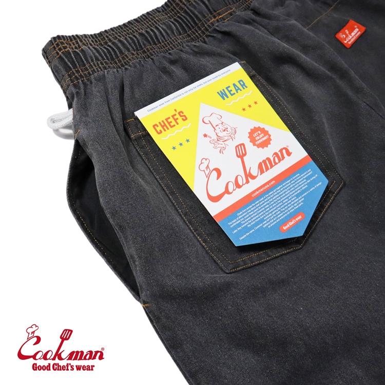 COOKMAN（クックマン） Chef Pants Denim Light Black シェフパンツ