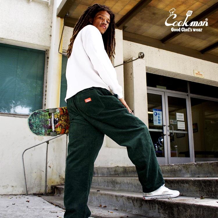 COOKMAN クックマン Chef Pants Semiwide Corduroy Brown シェフ COOKMAN クックマン Chef Pants Semiwide Corduroy Brown シェフ