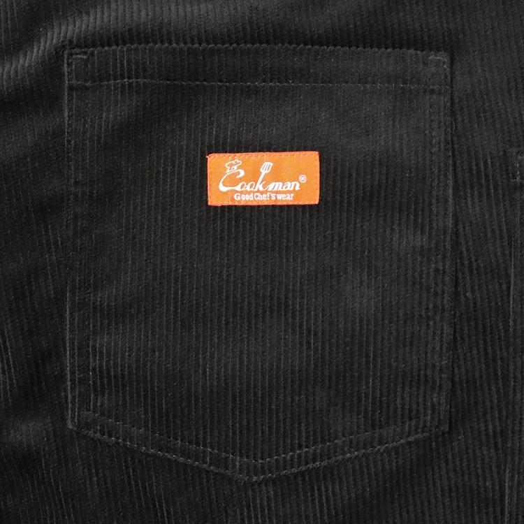 COOKMAN クックマン Fisherman's Bib Overall Corduroy Black
