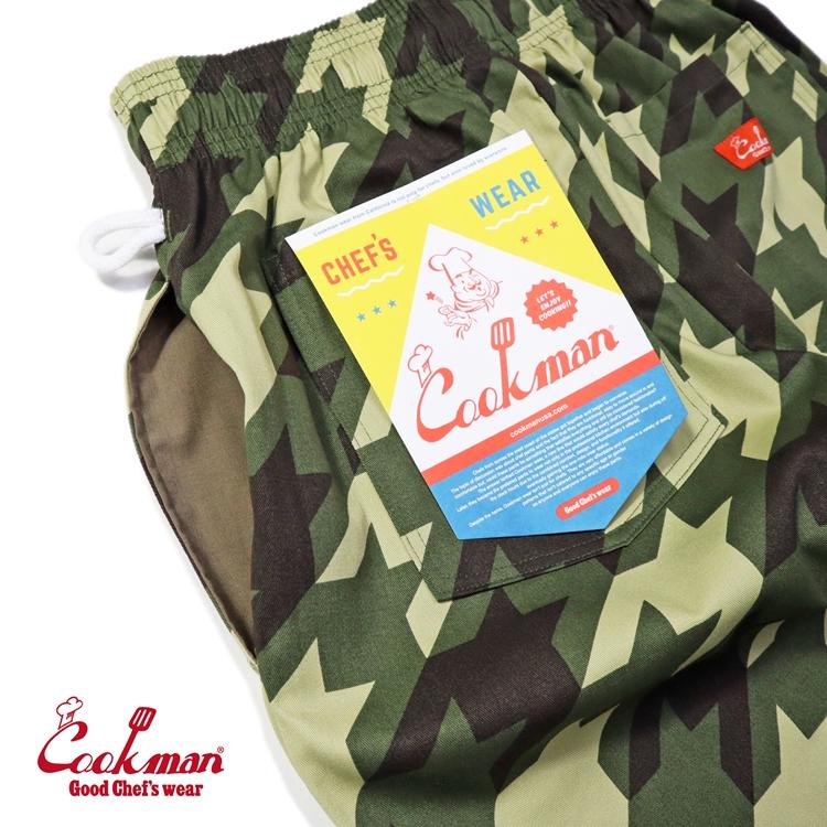 COOKMAN クックマン Chef Pants Chidori Camo Green シェフパンツ チドリ カモ グリーン ロング 231-33828｜motobluez-store｜11