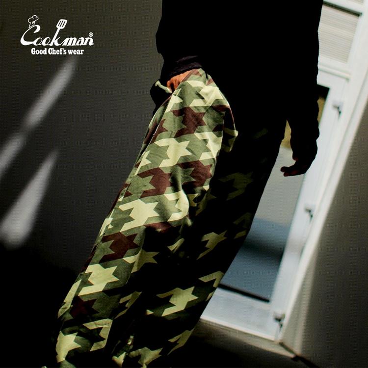 COOKMAN クックマン Chef Pants Chidori Camo Green シェフパンツ チドリ カモ グリーン ロング 231-33828｜motobluez-store｜20