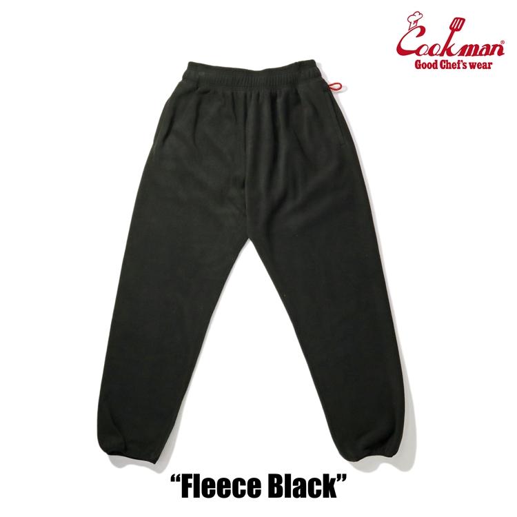 COOKMAN（クックマン） Chef Pants Fleece Black シェフパンツ