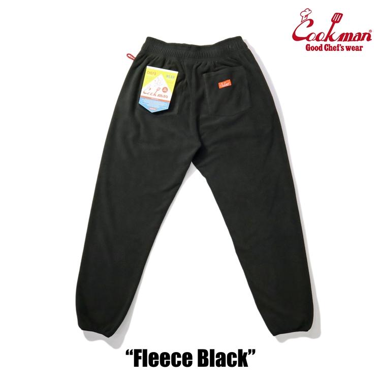 COOKMAN（クックマン） Chef Pants Fleece Black シェフパンツ