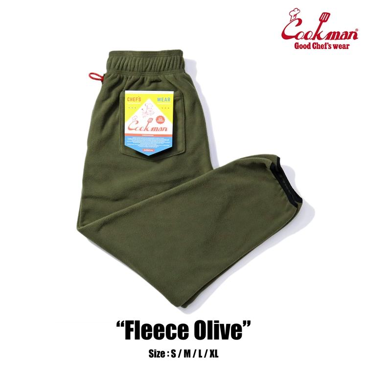 COOKMAN（クックマン） Chef Pants Fleece Olive シェフパンツ