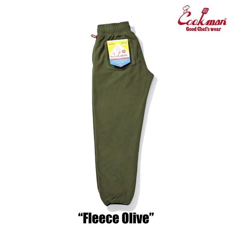 COOKMAN（クックマン） Chef Pants Fleece Olive シェフパンツ