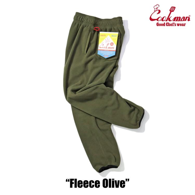 COOKMAN（クックマン） Chef Pants Fleece Olive シェフパンツ