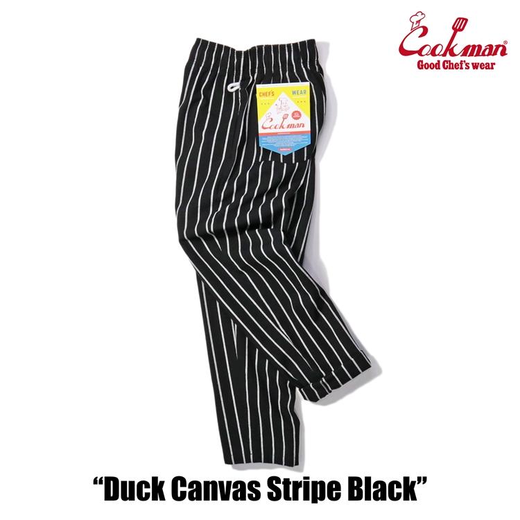 【美品】Cookman クックマン セットアップ ストライプ M ブラック 黒 COOKMAN（クックマン） Chef Pants Stripe Black shadow シェフパンツ