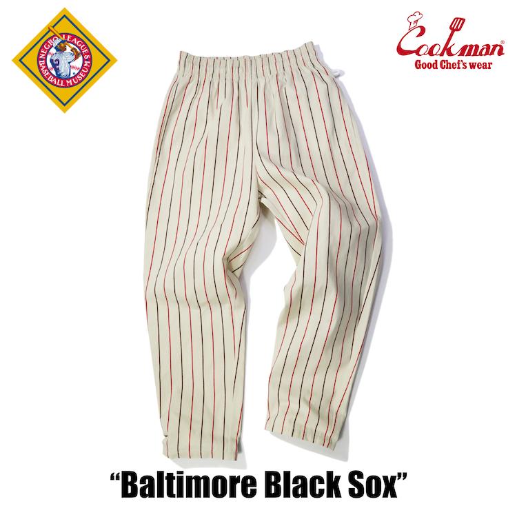 COOKMAN クックマン Chef Pants Baltimore Black Soxs シェフパンツ ボルチモア・ブラックソックス 231-33851｜motobluez-store｜06