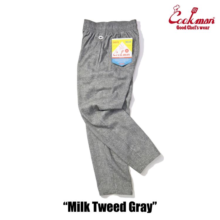 COOKMAN（クックマン） Chef Pants Milk Tweed Gray シェフパンツ