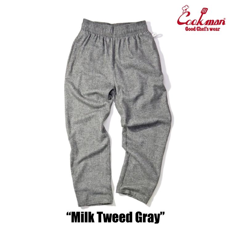 COOKMAN（クックマン） Chef Pants Milk Tweed Gray シェフパンツ
