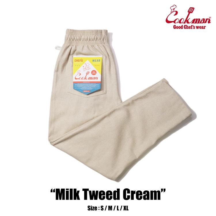 COOKMAN（クックマン） Chef Pants Milk Tweed Cream シェフパンツ