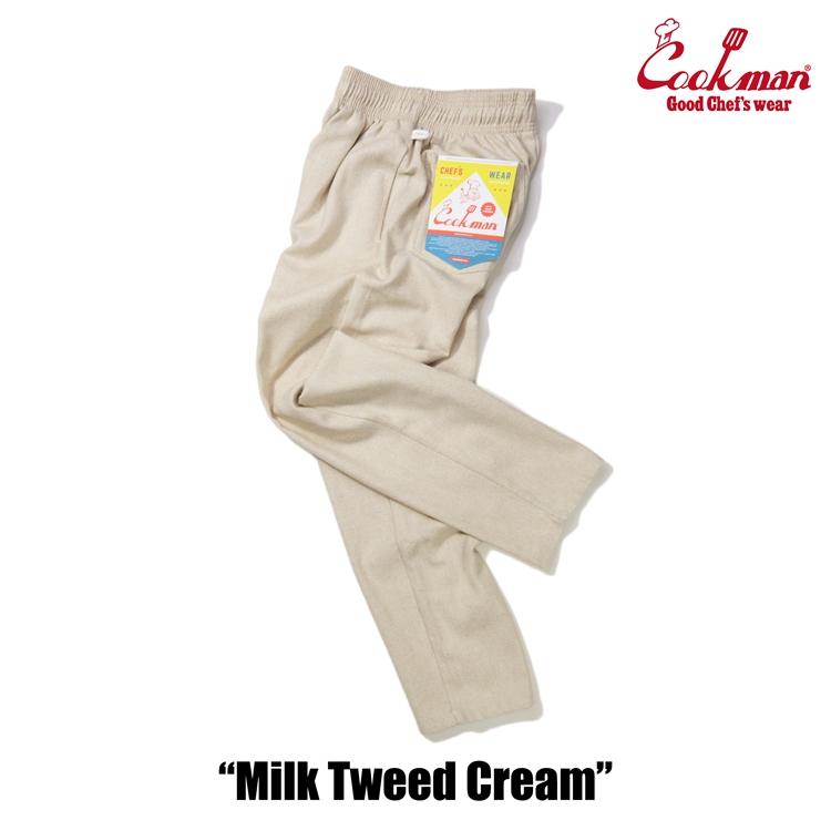 COOKMAN（クックマン） Chef Pants Milk Tweed Cream シェフパンツ