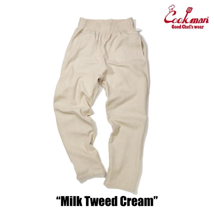 COOKMAN（クックマン） Chef Pants Milk Tweed Cream シェフパンツ