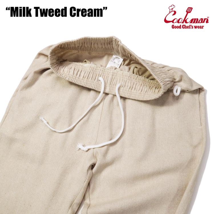 COOKMAN（クックマン） Chef Pants Milk Tweed Cream シェフパンツ