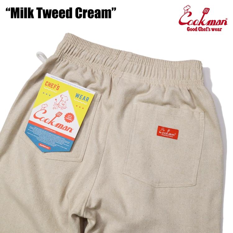 COOKMAN（クックマン） Chef Pants Milk Tweed Cream シェフパンツ