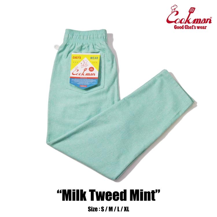 COOKMAN（クックマン） Chef Pants Milk Tweed Mint シェフパンツ
