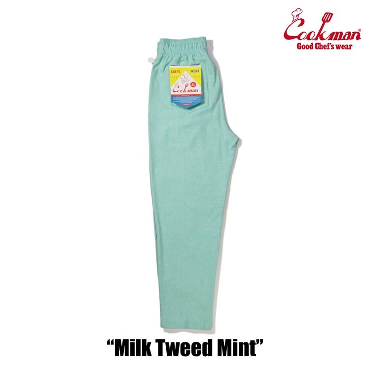 COOKMAN（クックマン） Chef Pants Milk Tweed Mint シェフパンツ