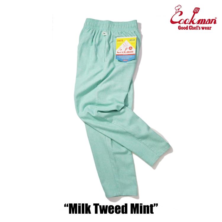 COOKMAN（クックマン） Chef Pants Milk Tweed Mint シェフパンツ