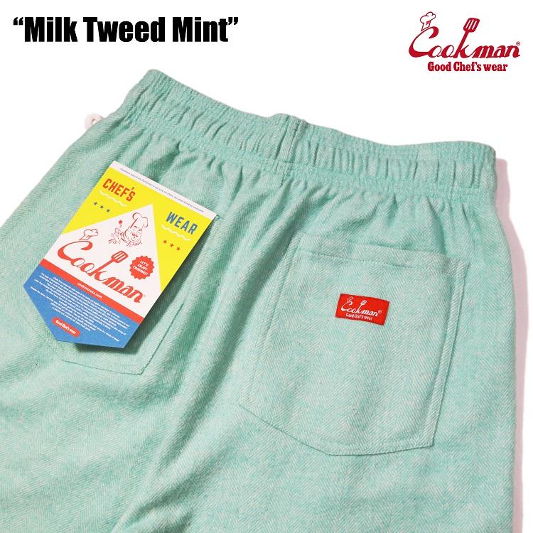 COOKMAN（クックマン） Chef Pants Milk Tweed Mint シェフパンツ