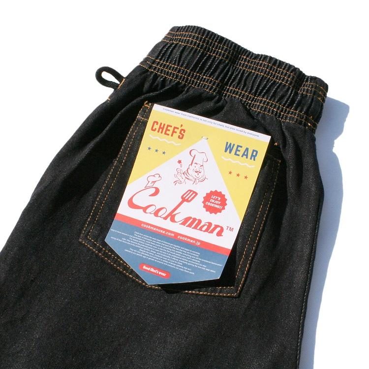 COOKMAN（クックマン） シェフパンツ Chef Pants DENIM Black デニム