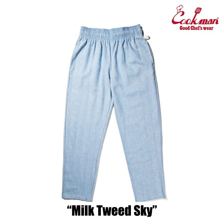 COOKMAN（クックマン） Chef Pants Milk Tweed Sky シェフパンツ