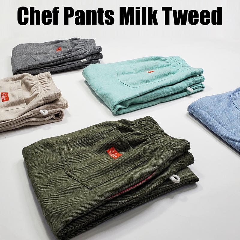 COOKMAN（クックマン） Chef Pants Milk Tweed Olive シェフパンツ