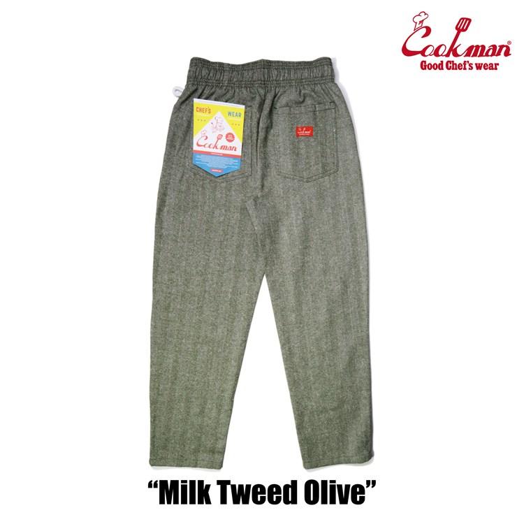 COOKMAN（クックマン） Chef Pants Milk Tweed Olive シェフパンツ