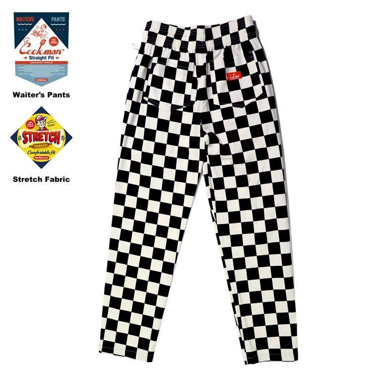 COOKMAN（クックマン） Waiter's Pants Checker Black ウェイター