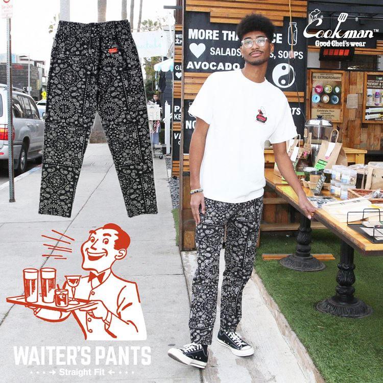 COOKMAN（クックマン） Waiter's Pants Paisley Black ウェイター