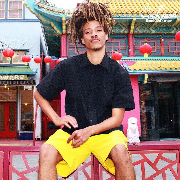 COOKMAN（クックマン） Work Shirts Short Sleeve Light Black ワーク