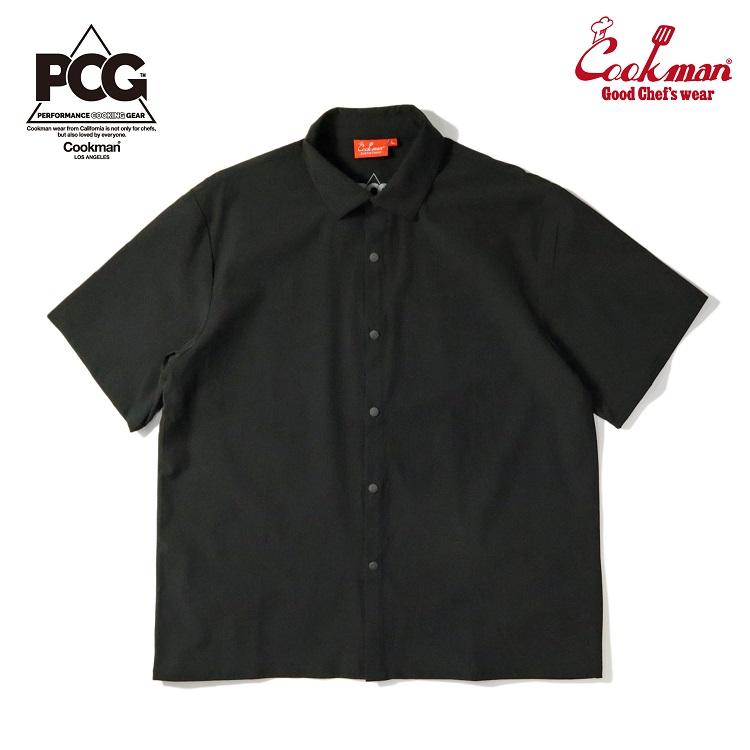 COOKMAN（クックマン） Work Shirts Short Sleeve Light Black ワーク