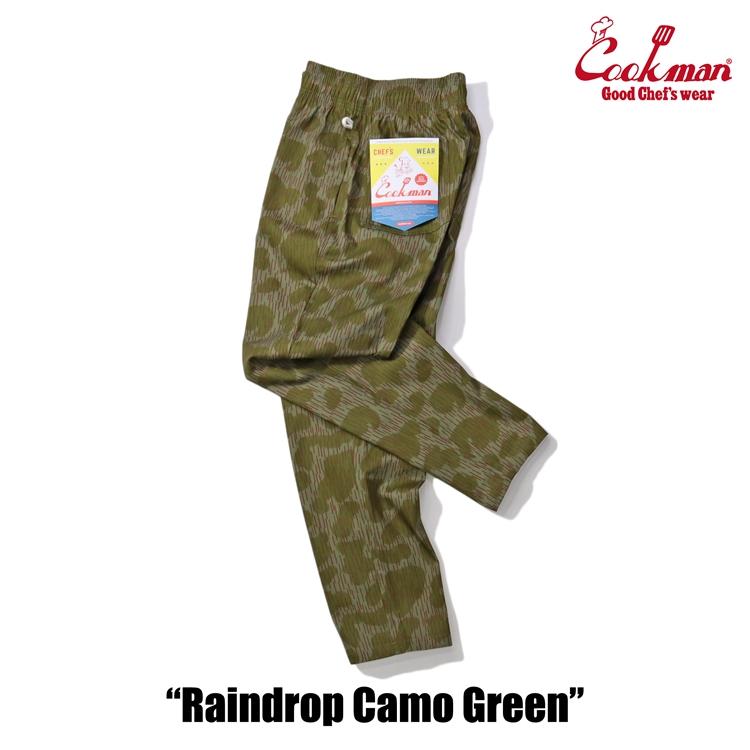 COOKMAN（クックマン） Chef Pants Raindrop Camo Green レイン