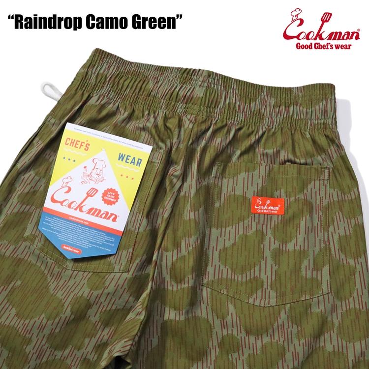 COOKMAN（クックマン） Chef Pants Raindrop Camo Green レイン